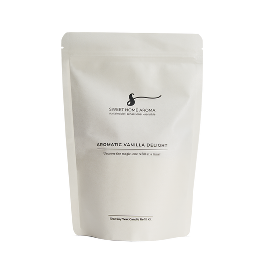 Sweet Home Aroma - Vanilla Soy Wax Candle Refill Kit