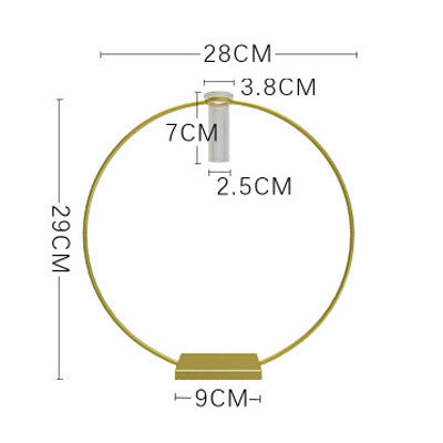 Strongwell Black Golden Metal Geometry Round Candlestick Ornaments Flower Vase Desktop Candle Holder Home Decoration Gift