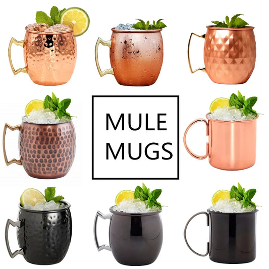 550ml Moscow Mule Copper Mugs Metal Mug Cup Stainless Steel Beer Wine Coffee Cup