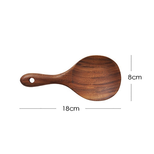 Kitchenware Household Wooden Acacia Cooking Utensils Non-stick Spatula Pan Shovel Soup Rice Spoons Sauce Salad Fork Kitchen Tool
