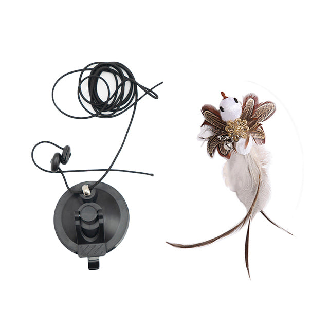 Simulation bird Cat Toy Retractable Hanging Door Type Cat Scratch Rope Mouse Funny Self-hey Interactive Mouse Toy Pet Supplies