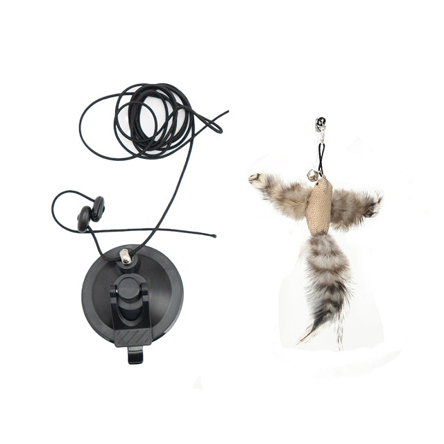 Simulation bird Cat Toy Retractable Hanging Door Type Cat Scratch Rope Mouse Funny Self-hey Interactive Mouse Toy Pet Supplies