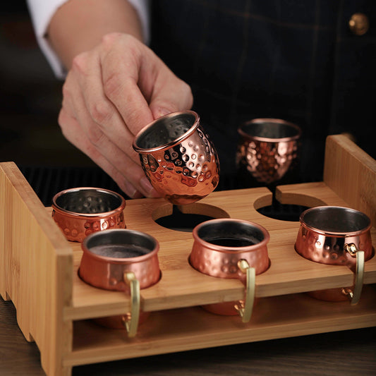 Mini Moscow Mule Cup Small Copper Shot Cup Stainless Steel Cocktail Cup Wine Glasses Shot Cup Cocktail Glass shelf