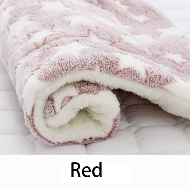 Soft Flannel Thickened Pet Soft Fleece Pad Pet Blanket Bed Mat For Puppy Dog Cat Sofa Cushion Home Rug Keep Warm Sleeping Cover
