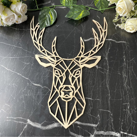 Deer Head Vintage Reindeer 3D Wooden Sign Decoration Supplies Elephant Head Wall Art Living Room Kids Room Christmas Ornaments