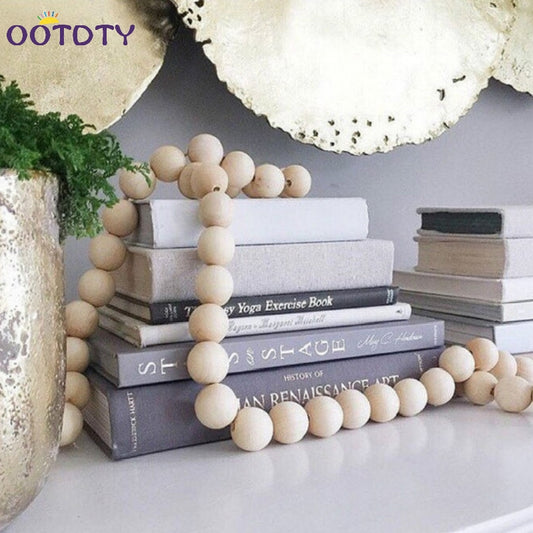 Natutral Wooden Bead Kids Baby Nursery Room Decor Rustic Wedding Vase Ornament