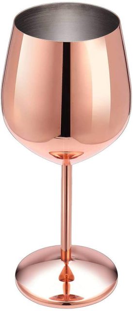 Stainless Steel Copper Plated Single-layer Goblet Anti-fall Glass Cocktail Glass 500ml Wine Cups Champagne Glasses