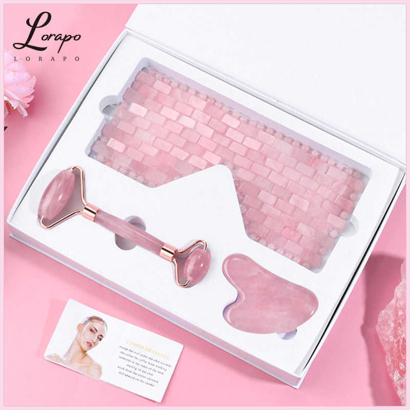 Natural Jade Eye Mask Rose Quartz Jade Eye Mask Facial Massager Natural Stone Cold and Hot Compress Treatment Sleep Eye Mask