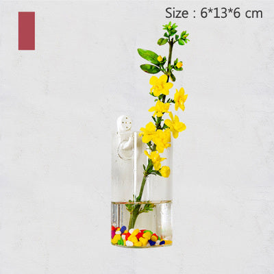 Creative Transparent Hydroponic Wall Flower Vase Green Plants Wall Hanging Decoration Nordic Vases Home Decoration Ornament